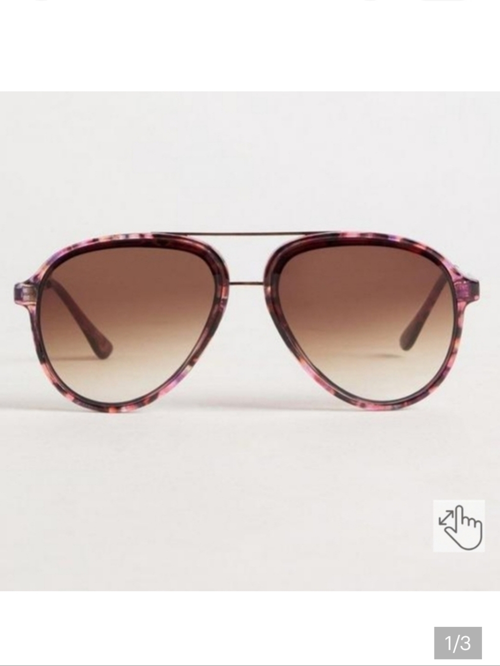 🆕️🪻FLORAL AVIATOR SMOKED LENS SUNGLASSES🪻